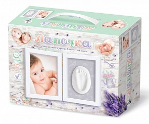 Набор для творчества - Лапочка. Слепки ножек и ручек вашего малыша, двойная рамка со стеклом (Десятое королевство, 01908ДК)